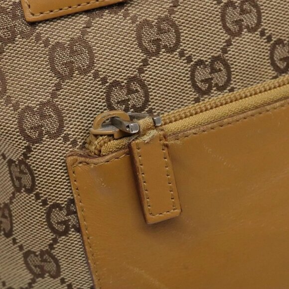 GUCCI GG Canvas Tote Bag Beige Silver 019 0401 Auth - Picture 9 of 16